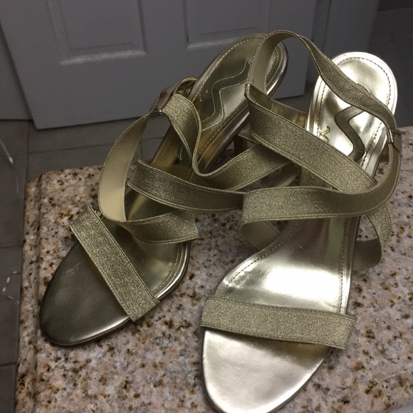 Strappy Gold Heels - Picture 5 of 5